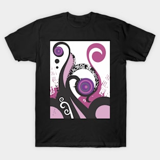 Abstract Floral Design T-Shirt